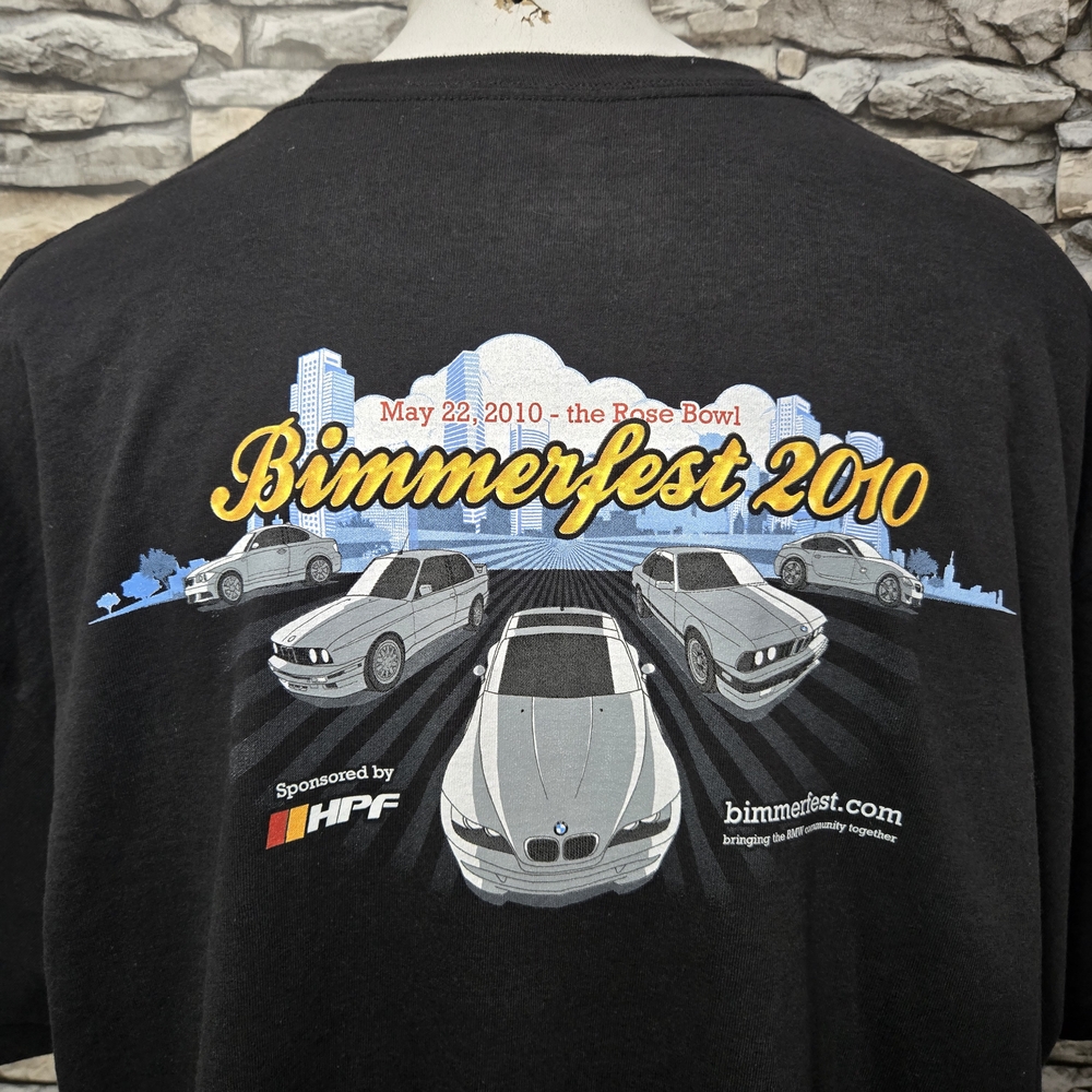 2010 BMW Bimmerfest 2XL Car Event Black Takeover  Short Sleeve Crew Neck